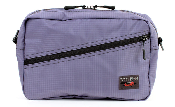 A Packing Cube Shoulder Bag in Dusk (blue-grey with light blue-grey grid) 210 Cerylon